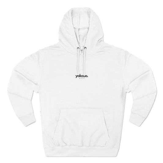 White hoodie with 'Yokozuna' logo on a white background